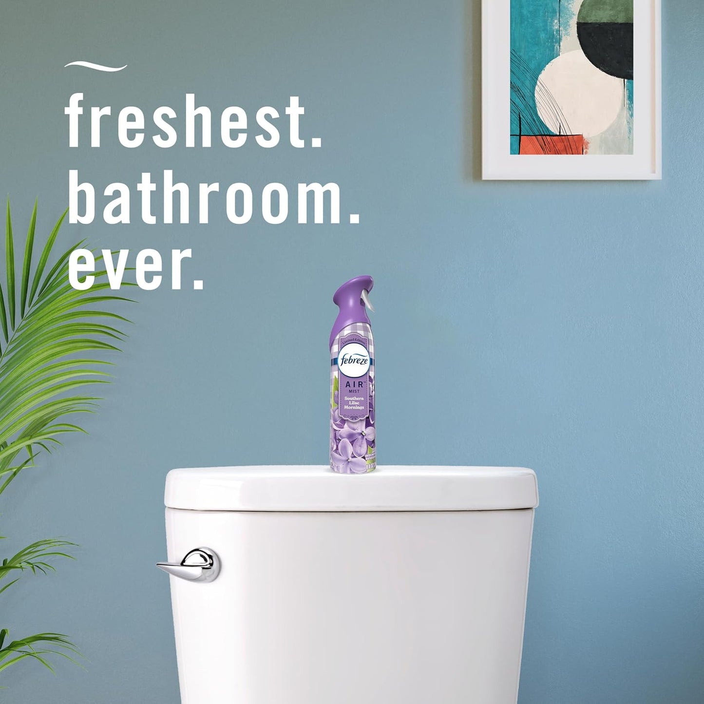 Febreze Air Mist Air Freshener Spray, Odor-Fighting Room Spray, Air Fresheners for Home and Bathroom and Kitchen, Aerosol Can, Southen Lilac Mornings Scent, Purple, 8.8oz (Pack of 3)