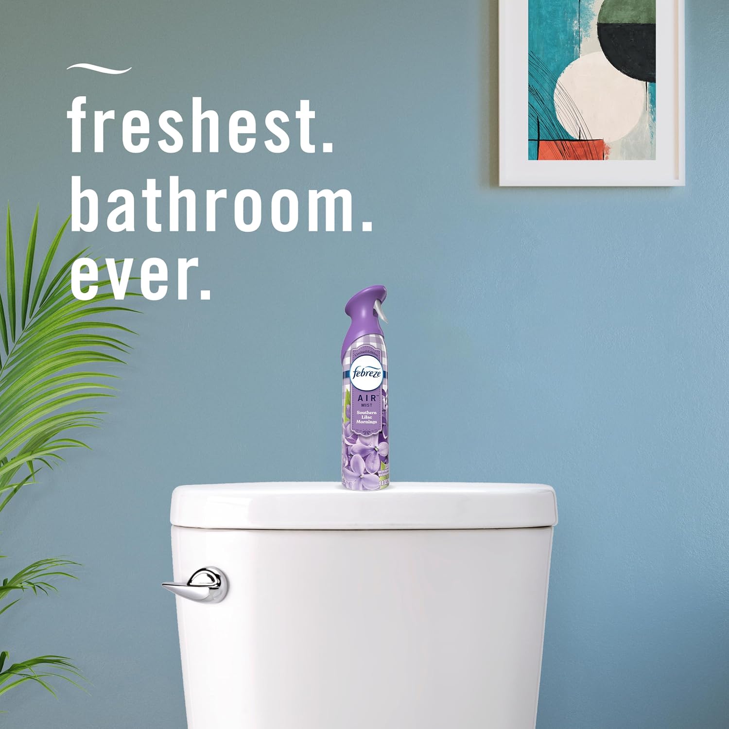 Febreze Air Mist Air Freshener Spray, Odor-Fighting Room Spray, Air Fresheners for Home and Bathroom and Kitchen, Aerosol Can, Southen Lilac Mornings Scent, Purple, 8.8oz (Pack of 3)