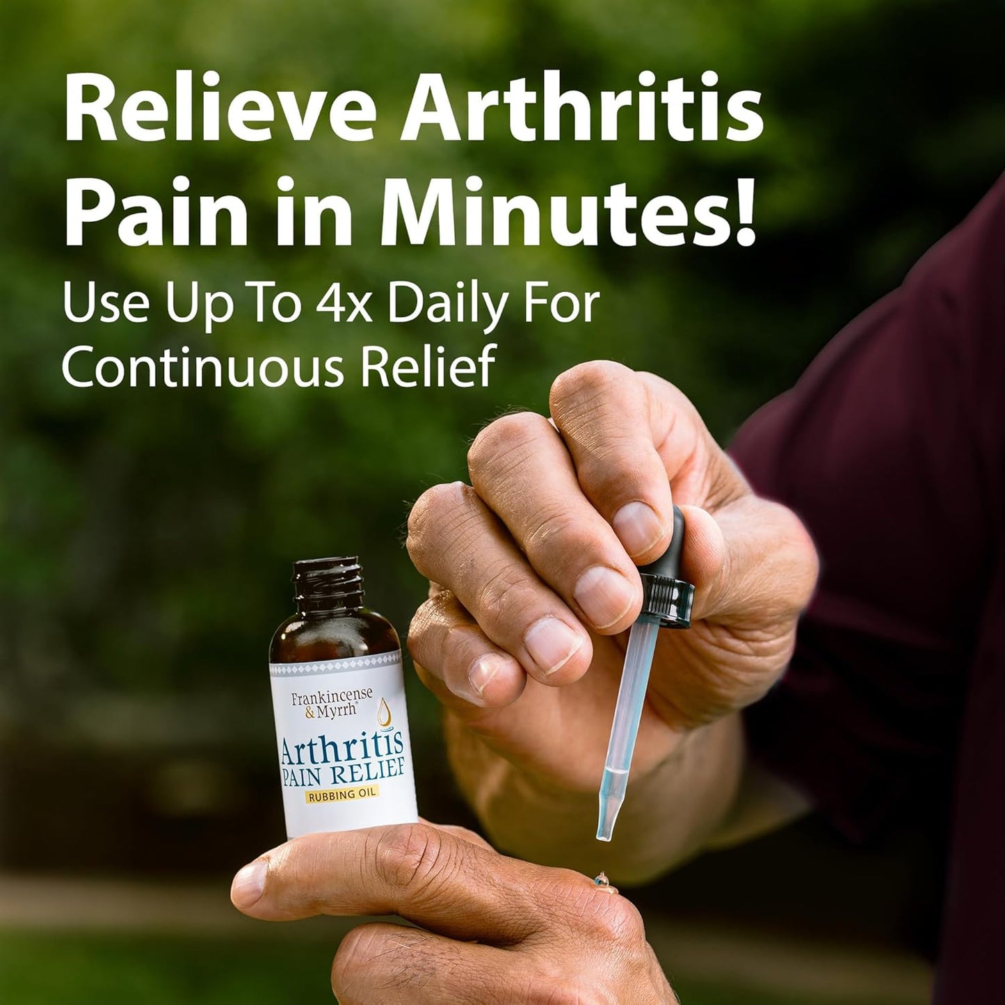 FRANKINCENSE & MYRRH Arthritis Pain Relief Rubbing Oil – Arthritis Pain Reliever with Frankincense Essential Oil for Sciatica, Lower Back, Neck, Hands, Knees, Joints and Shoulders, 2 fl.oz. - 2 Pack