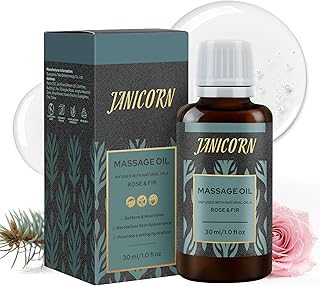 Forest Rose Aromatherapy Massage Oil – Essential Oil Blend with Jojoba & Sweet Almond Oils, Lightweight Texture for Skin & Body Massage, Clean Woody-Floral Aroma, 1 fl oz / 30 ml