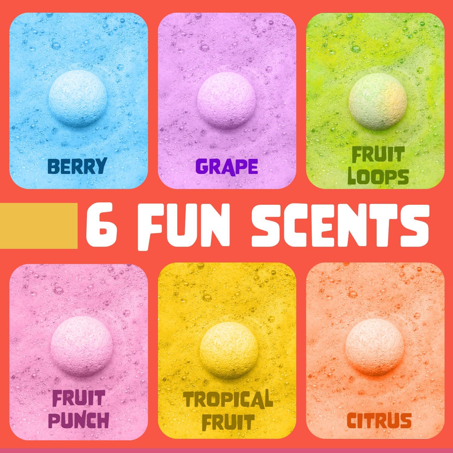 Superhero Bath Bombs for Kids with Surprise Toys Inside (6 Pack) - Large Bubble Bomb Fizzies for Boys, Girls, & Toddlers - Birthday Gift for Kids - Fruity Scent, USA Made by Two Sisters