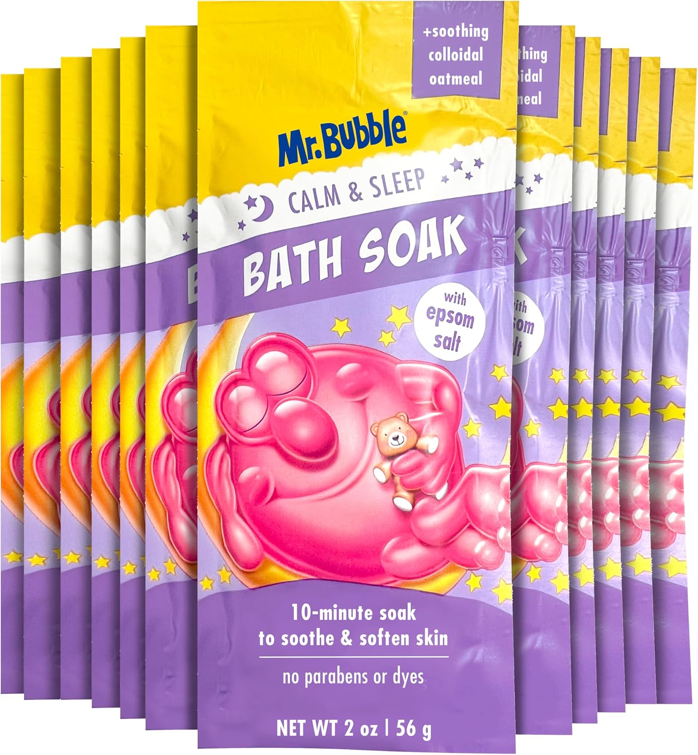 Mr. Bubble Calm & Sleep Bath Soak with Epsom Salt, 2 oz., Pack of 12