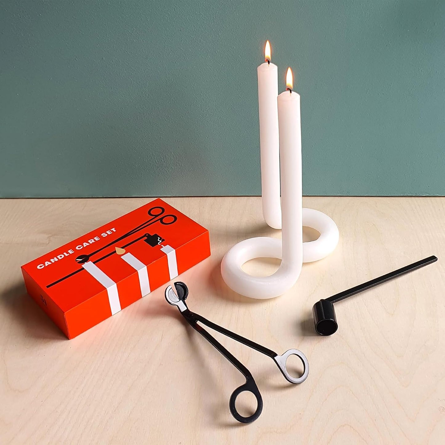 54Celsius Candle Care Set: Wick Trimmer & Snuffer | Black Stainless Steel | Ideal for Taper Candles & Candlesticks | Enhance Candle Life & Reduce Smoke