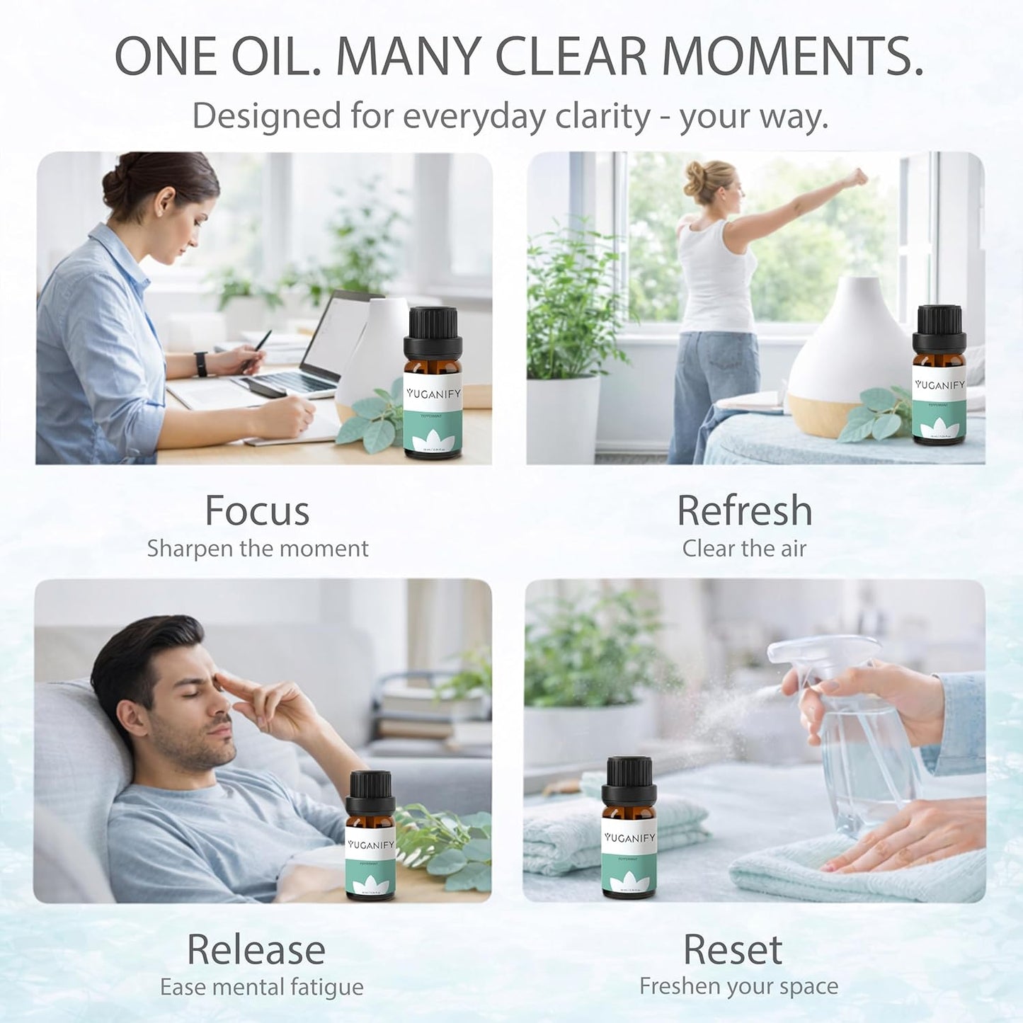 Peppermint Essential Oil – 100% Pure Undiluted Mentha Piperita – Natural Aromatherapy for Diffuser, Hair, Scalp & DIY Blends – Steam Distilled – 10 mL