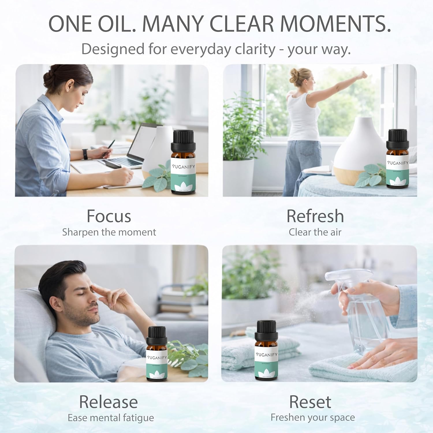 Peppermint Essential Oil – 100% Pure Undiluted Mentha Piperita – Natural Aromatherapy for Diffuser, Hair, Scalp & DIY Blends – Steam Distilled – 10 mL