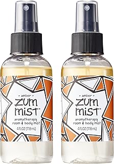 Zum Indigo Wild Mist Room & Body Spray - Aromatherapy Essential Oil Spray - Natural Body Mist & Room Spray - Amber Scent - 4 fl oz (2 Pack)