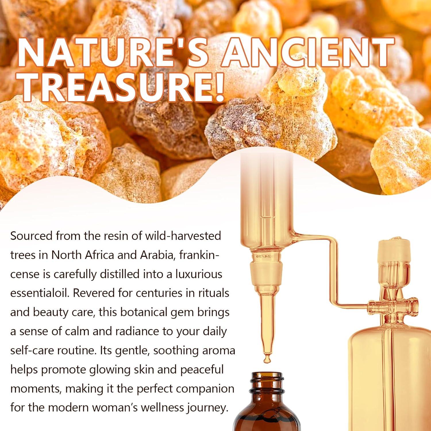 Frankincense Oil for Skin Care, 100% Organic & Pure Natural Essential Oil for Hair Growth & Skin Tightening, Anti-Aging, Scar Reduction, Aromatherapy, Diffusers, Humidifier (60 ML, Frankincense)
