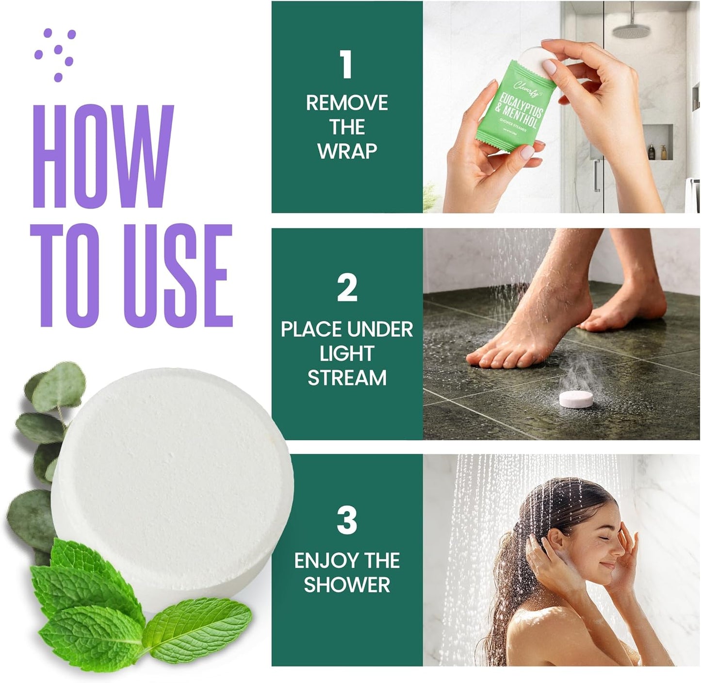 Cleverfy Eucalyptus Shower Steamers Aromatherapy - Birthday Gifts for Women, Mom, Wife, Grandma, Her, Best Friend, Daughter, Sister, Teens & Girlfriend - 18 Tablets