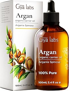 Gya Labs Argan Hair Revival Oil - 3.4 Fl Oz - Non-Greasy Formula for Thickening & Strengthening - Repairs Damaged Hair, Split Ends & Dry Scalp