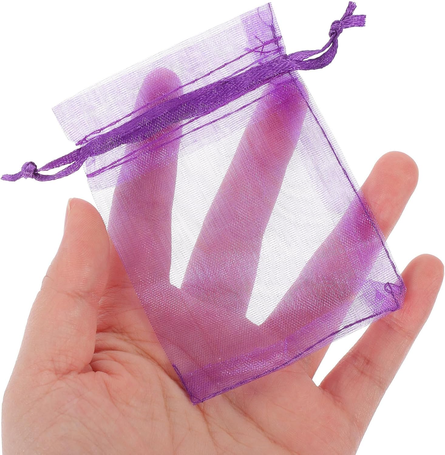 Beaupretty 20pcs Lavender Scented Sachet Bags for Drawers and Bedrooms, Reusable Purple Organza Drawstring Pouches with Easy Open and Refill, Elegant Home Fragrance Cedar and Lavender Sachets