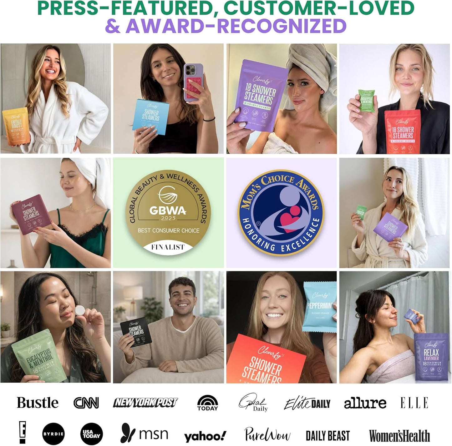 Cleverfy Shower Steamers Aromatherapy - Birthday Gifts for Women, Mom, Wife, Grandma, Her, Best Friend, Daughter, Sister, Teens & Girlfriend - 18 Tablets