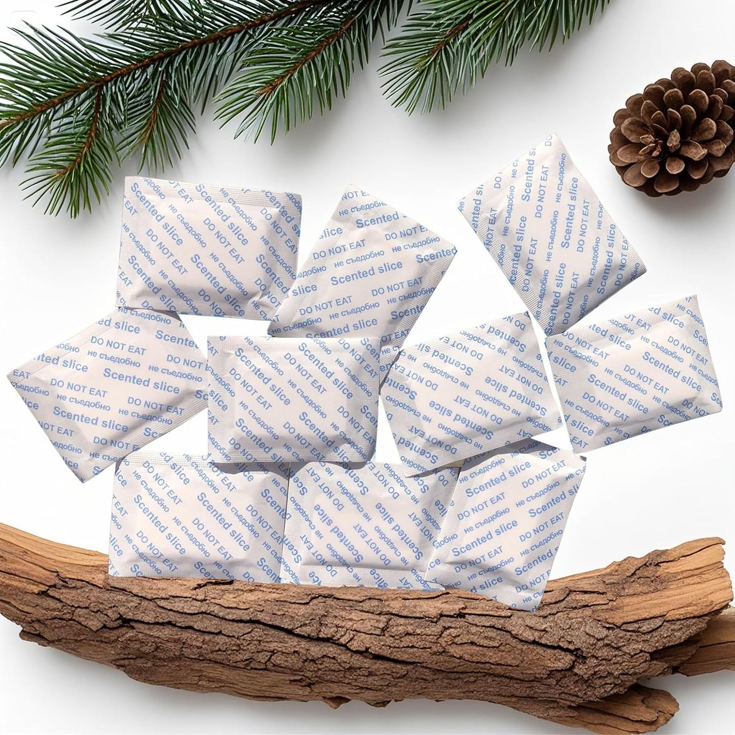 Pine Scented Sachets – Long-Lasting Odor Remover and Freshener for Shoes, Closets, Drawers, and Storage Spaces – Pack of 10(Pine)