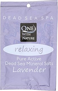One With Nature Relaxing Lavender Dead Sea Bath Salt Packet, 2.5 OZ