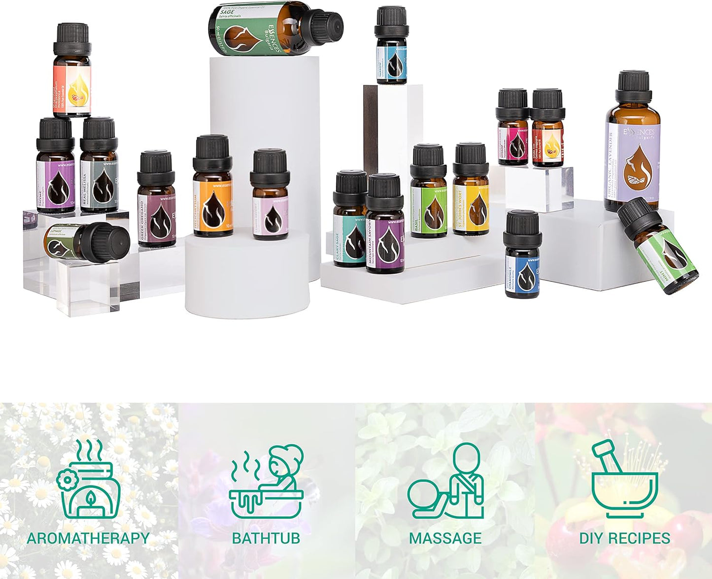 Organic Hyssop Essential Oil 1/6 Fl Oz (5ml) Hyssopus officinalis - 100% Pure and Natural Undiluted Therapeutic Grade Aromatherapy for Diffuser and Muscle Relaxation Massages