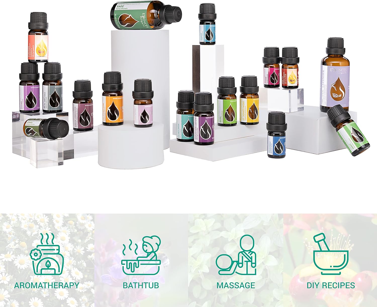 Organic Hyssop Essential Oil 1/6 Fl Oz (5ml) Hyssopus officinalis - 100% Pure and Natural Undiluted Therapeutic Grade Aromatherapy for Diffuser and Muscle Relaxation Massages