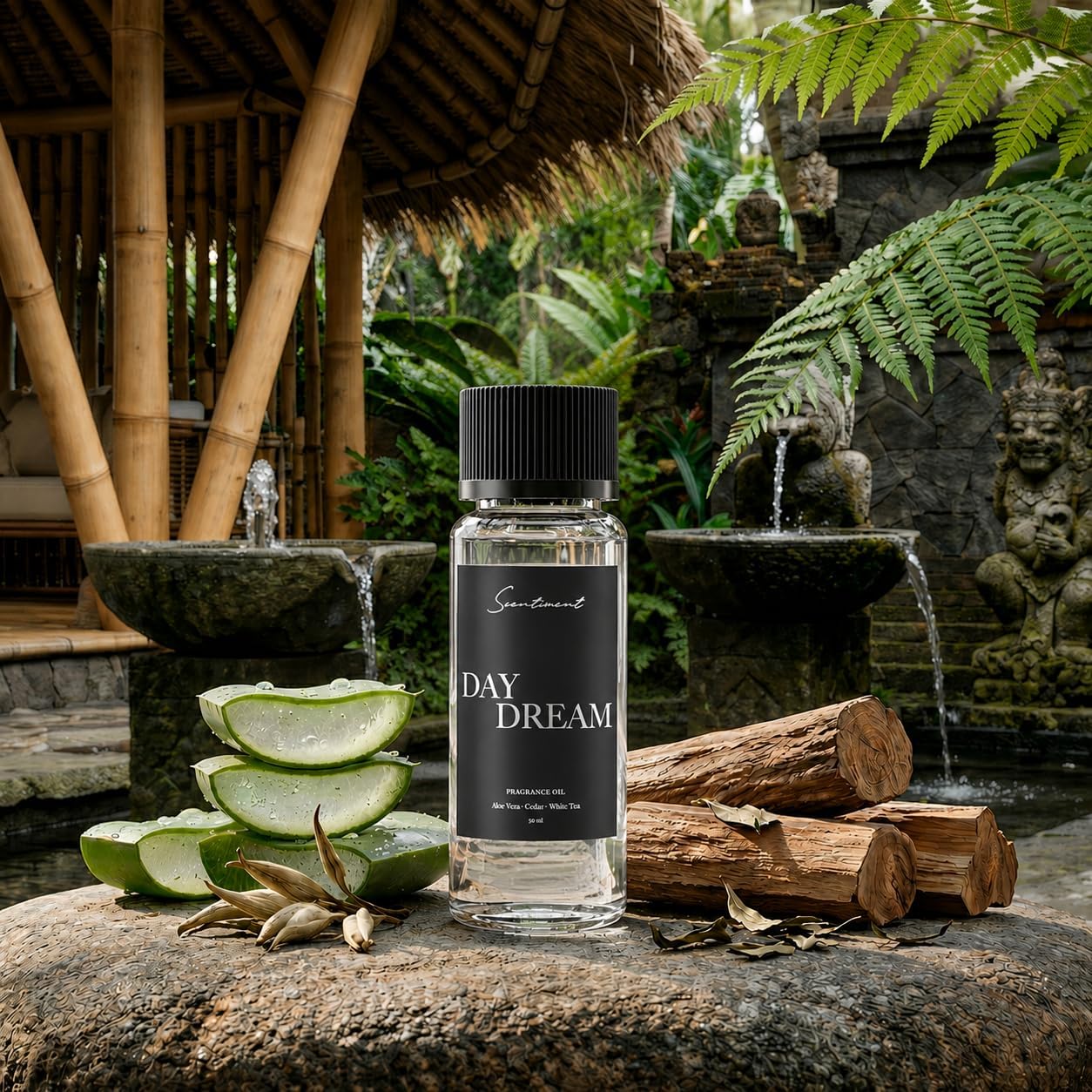 Scentiment Day Dream Diffuser Oil - Premium Hotel Scent with Notes of Aloe Vera, Cedar & White Tea Home Scent, Hotel Fragrance Oil Diffuser Refill - 1.69 fl oz (50 mL)