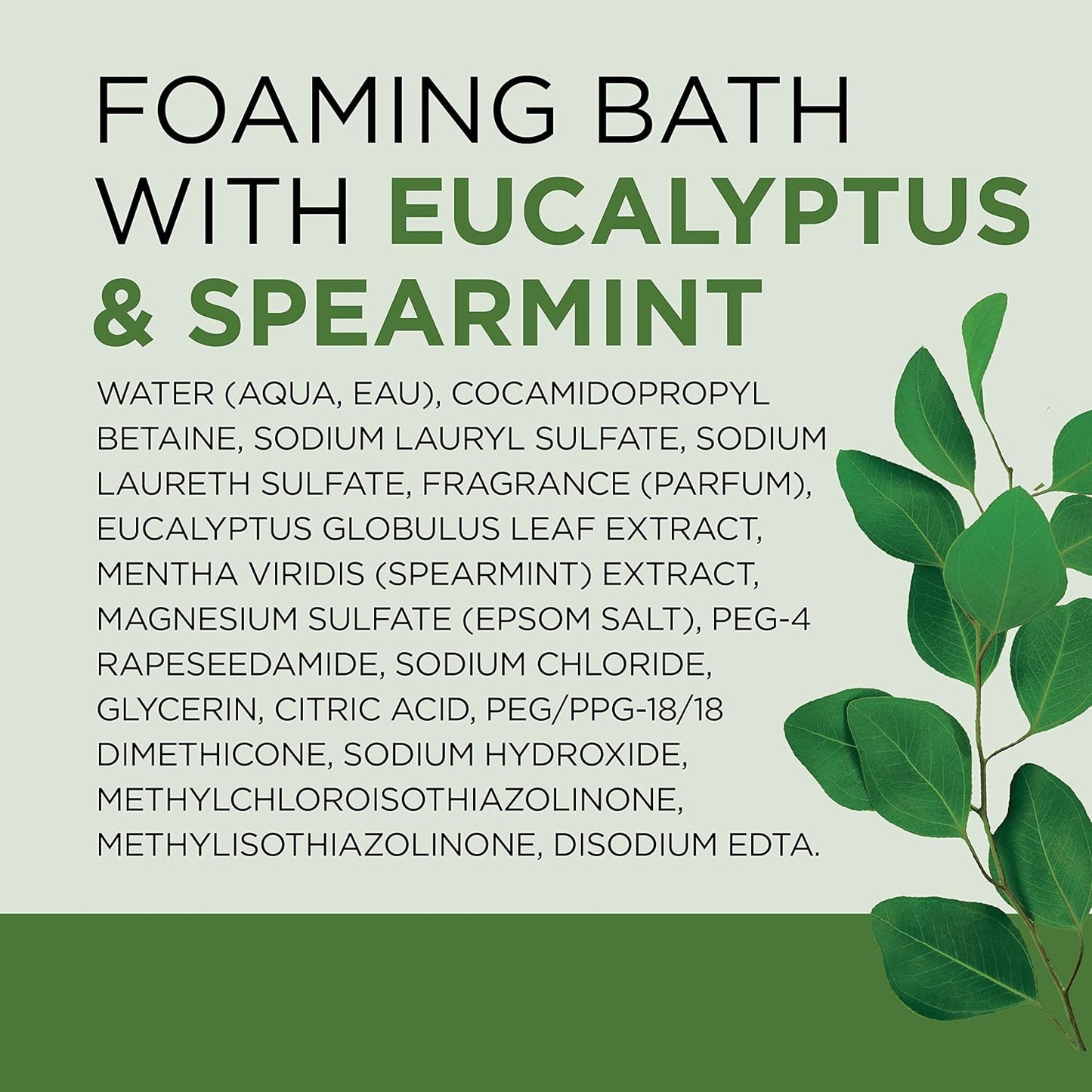 Dr Teal's Foaming Bath with Pure Epsom Salt, Relax & Relief with Eucalyptus & Spearmint, 34 fl oz