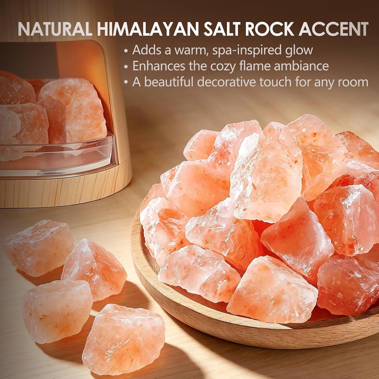 Essential Oil Diffuser & Himalayan Salt Lamp - 5 in 1 Aromatherapy Diffuser Humidifier with Remote Control, 8 Color LED Lights Cool Mist Humidifier for Home, Bedroom, Office, Yoga, 260ml