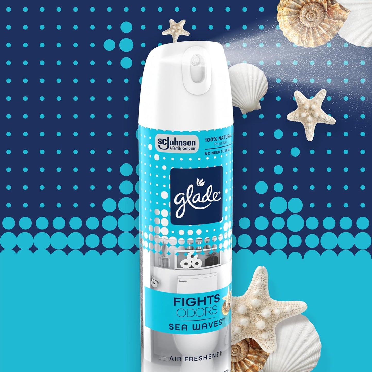 Glade Odor Fighting Soft Mist Air Freshener Room Spray, Sea Waves, 7.3oz., 1 count