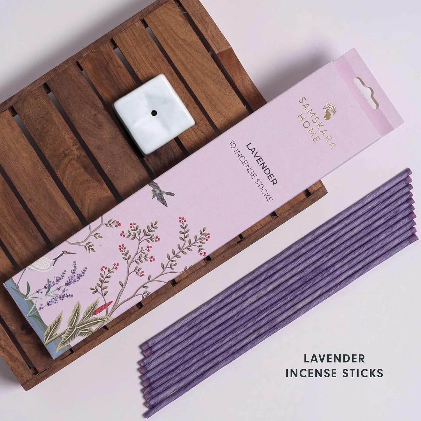 Samskara Lavender Incense Sticks Agarbatti | Pack of 10 | Eco Friendly Incense