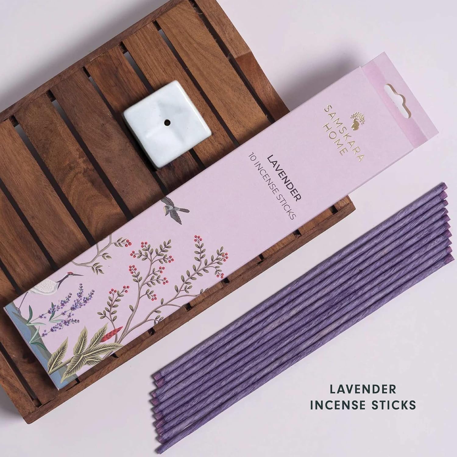 Samskara Lavender Incense Sticks Agarbatti | Pack of 10 | Eco Friendly Incense