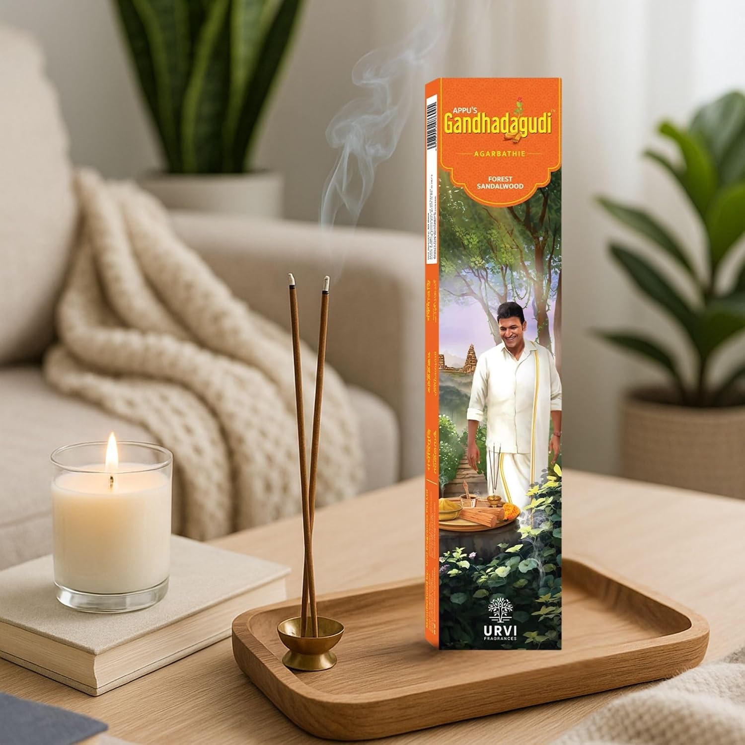 Forest Sandalwood Incense Sticks – 100g | Handmade, Toxin-Free, Long-Lasting Fragrance | Natural Resin Aroma for Meditation, Yoga & Home Use