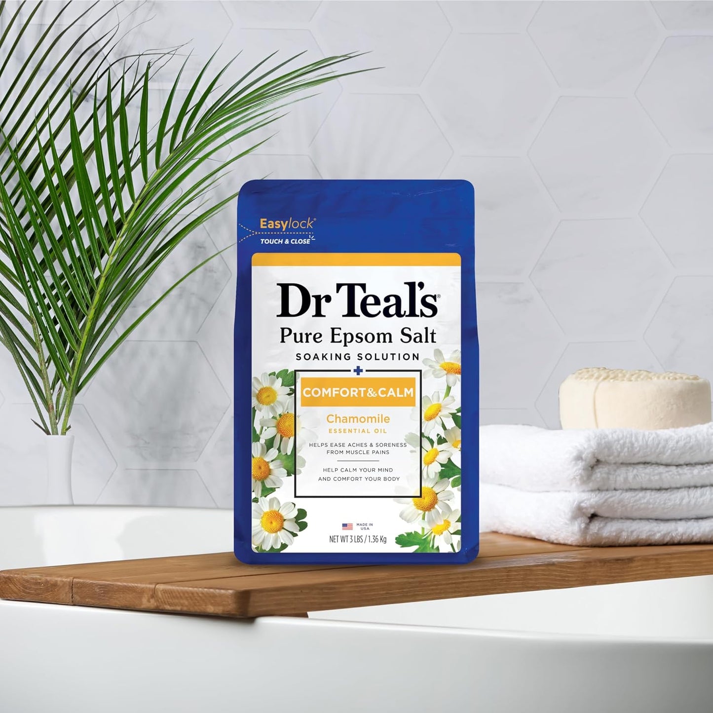 Dr Teal's Epsom Salt Soaking Solution, Chamomile, 48 Oz
