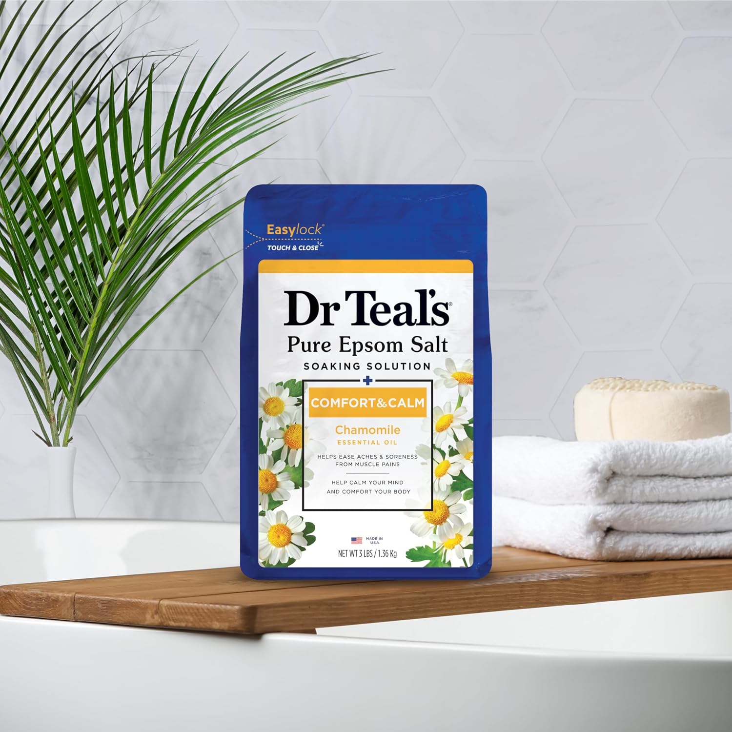 Dr Teal's Epsom Salt Soaking Solution, Chamomile, 48 Oz