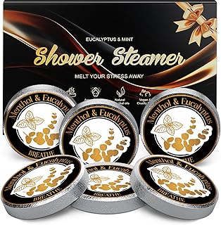 Halloween Boo Basket Stuffers for Him: 6 Packs Eucalyptus Shower Steamers Aromatherapy, Stress Relief Self Care Birthday Gift for Dad Teens Boyfriend, Christmas Stocking Stuffers for Mens Adults 2026