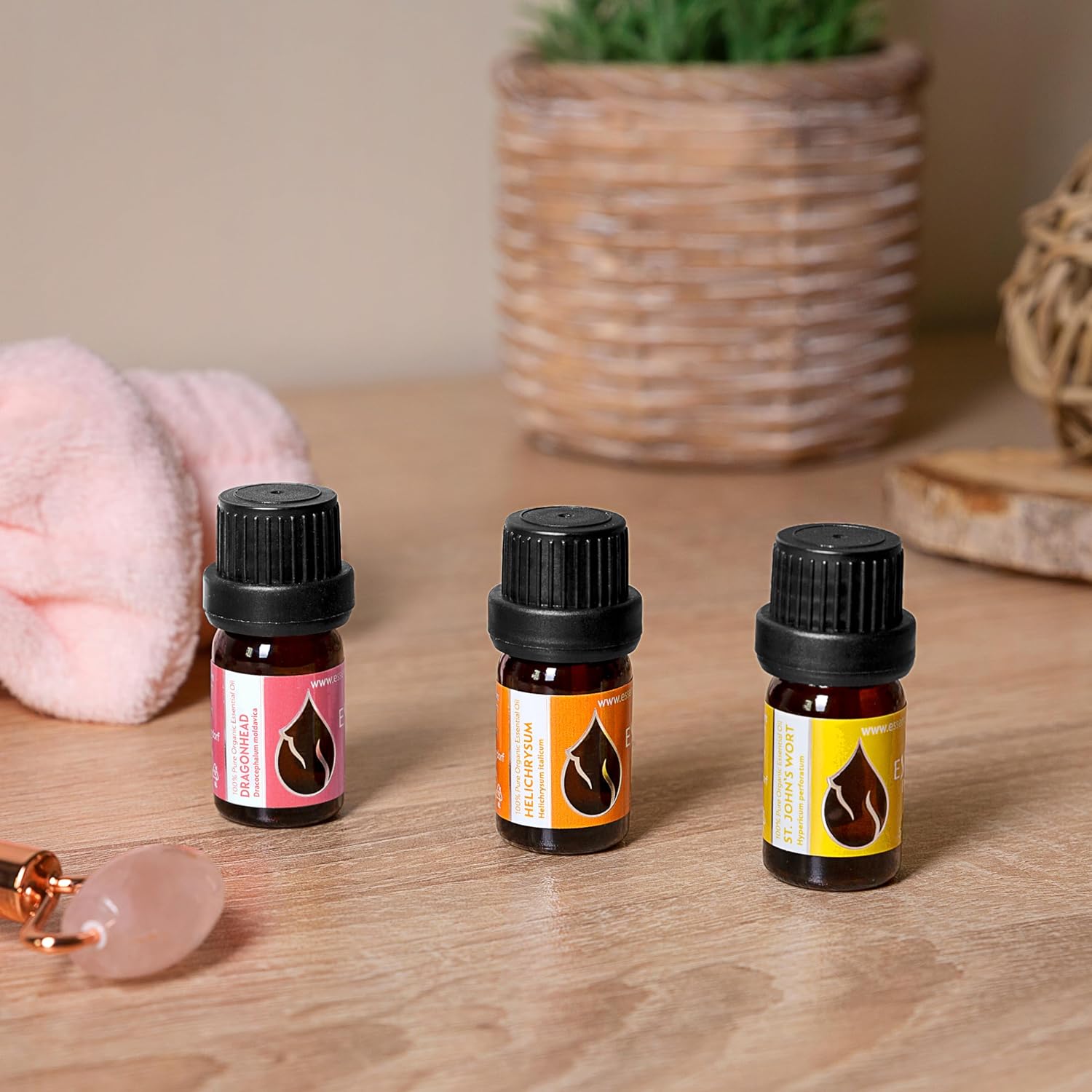 Essences Bulgaria Organic St. John's Wort Essential Oil 1/6 Fl Oz | 5ml | Hypericum perforatum | 100% Pure and Natural | Undiluted | Therapeutic Grade | Family Owned Farm | Steam-Distilled | Non-GMO