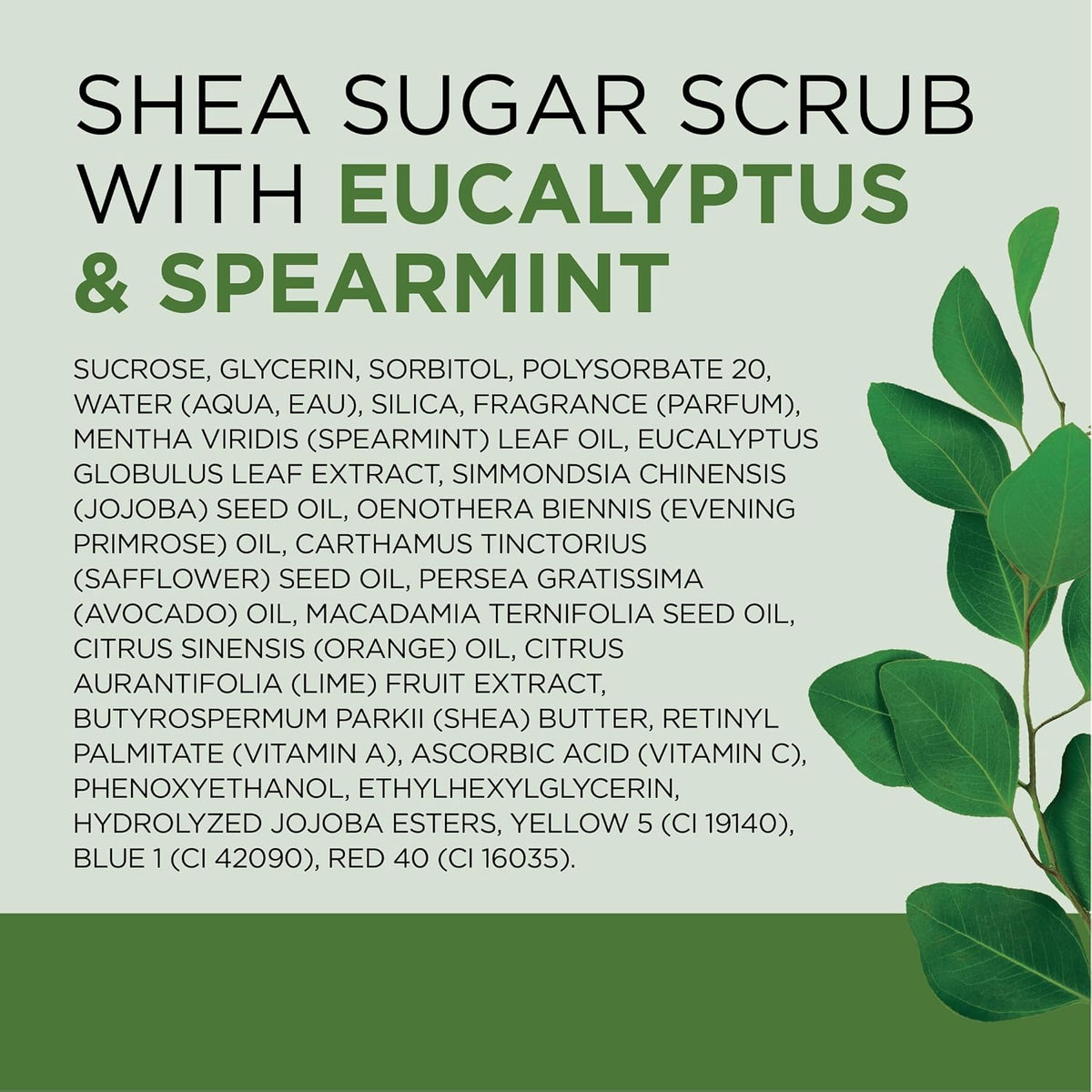 Dr Teal's Shea Sugar Scrub, Eucalyptus &amp; Spearmint Essential Oils, 19 oz (Pack of 3)