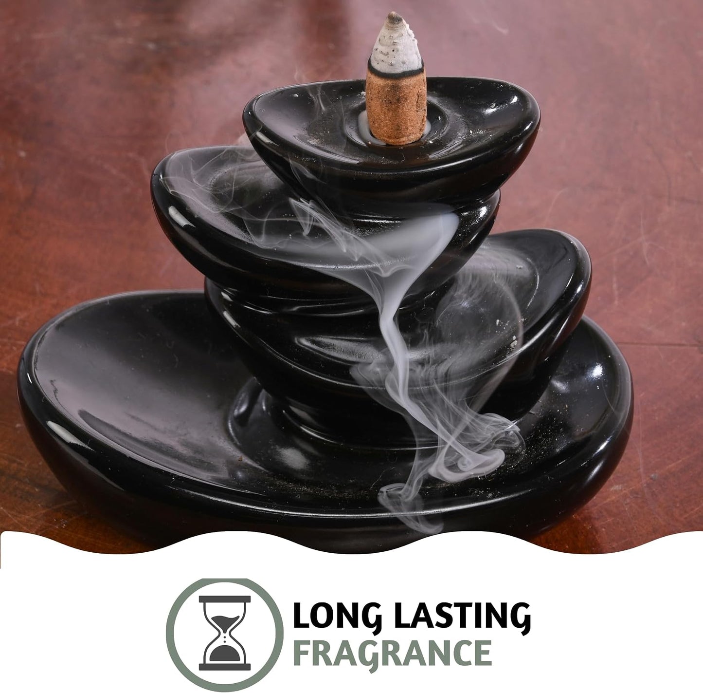 Folkulture Backflow Incense Cones (120 Cones) | Set of 12 Waterfall Insence Cones for Meditation, Aromatherapy, Gifts | No Charcoal, Organic, Non Toxic Frankincense, Palo Santo Scented Inscents-Cones