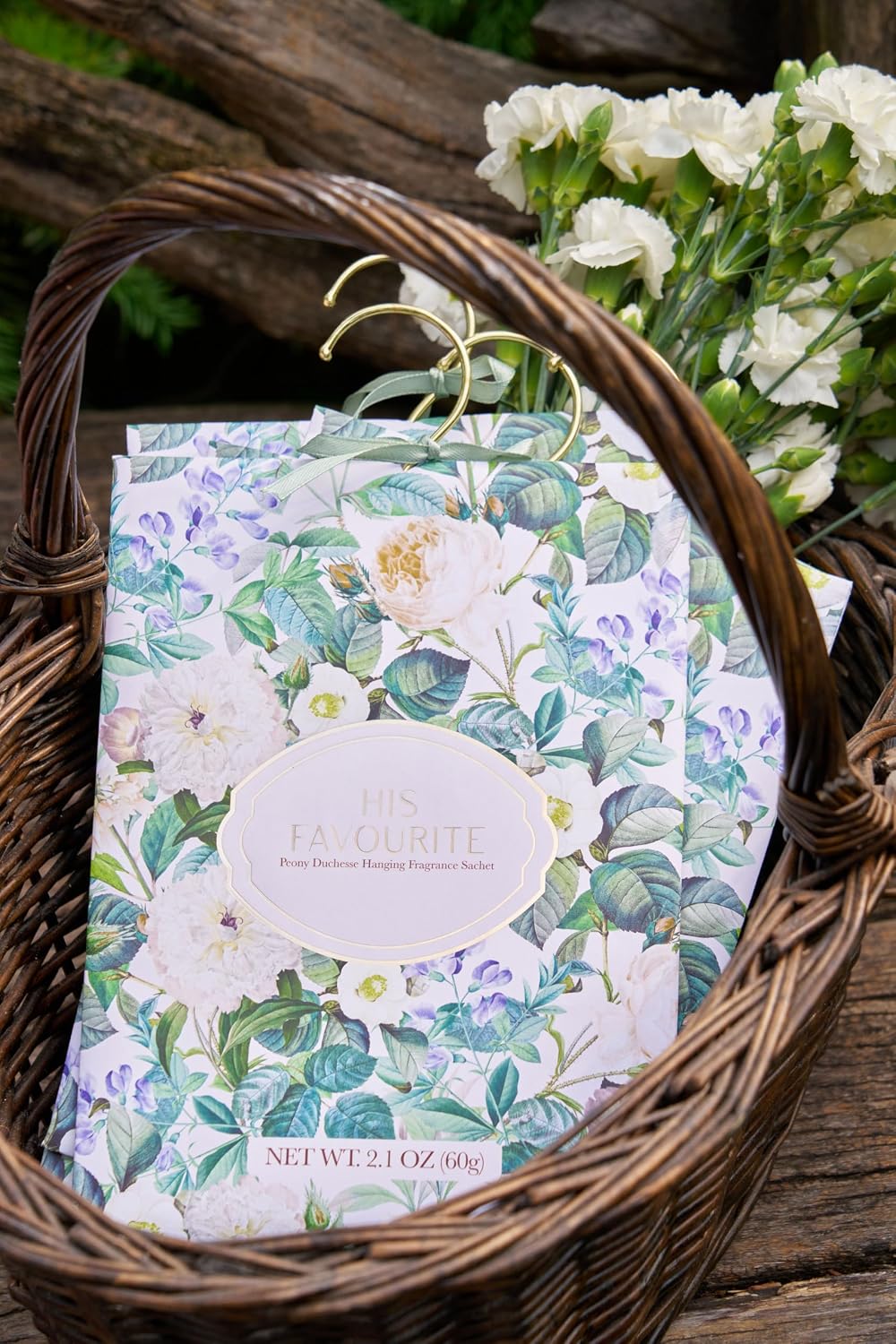 Scented Sachets for Closets, Peony Duchess Hanging Closet Air Freshener Pack of 4 Scent sachets