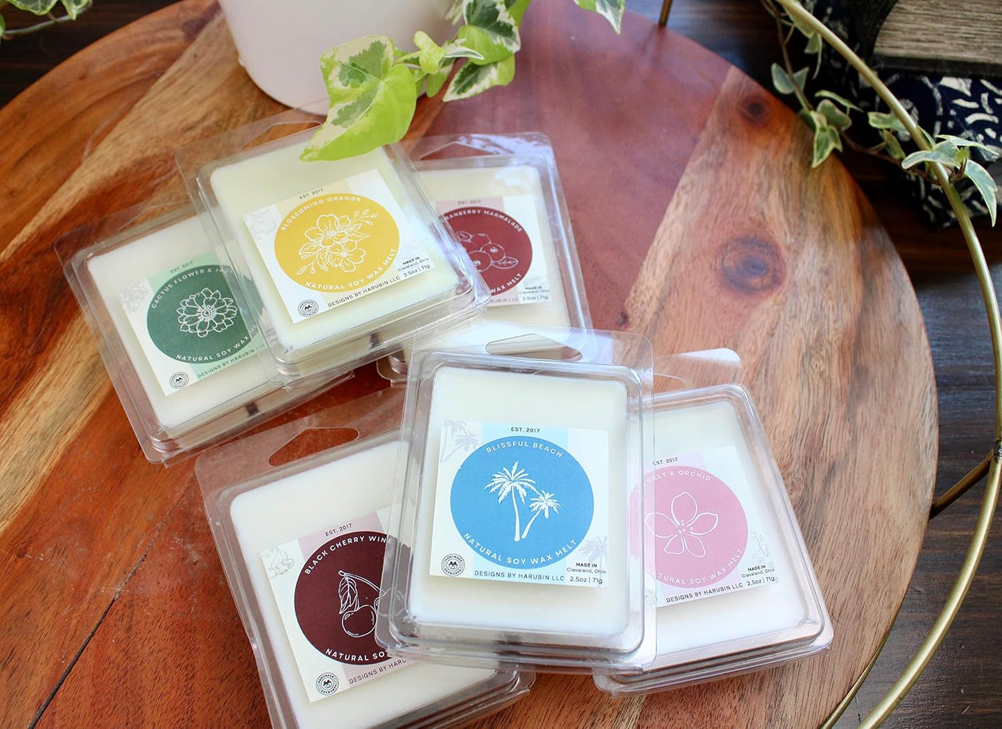 Soy Wax Melts | 2.5oz. Wax Melt | Soy Wax Melt Handmade | Scented Natural Soy Wax Melt | Clamshell Wax Melt (Apples & Maple Bourbon)