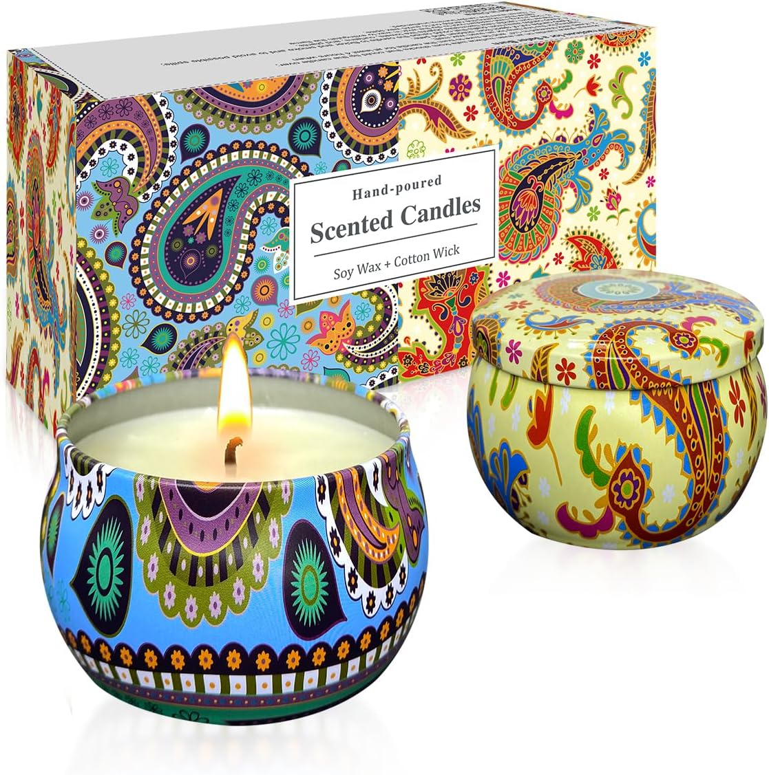Aromatherapy Candles, Scented Candles, 4.4 OZ Candles Stress Relief for Home & Bedroom Gift for Women/Men Natural Soy Wax, Burning Long Lasting