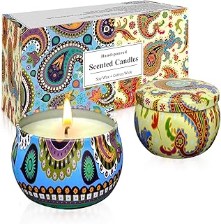 Aromatherapy Candles, Scented Candles, 4.4 OZ Candles Stress Relief for Home & Bedroom Gift for Women/Men Natural Soy Wax, Burning Long Lasting
