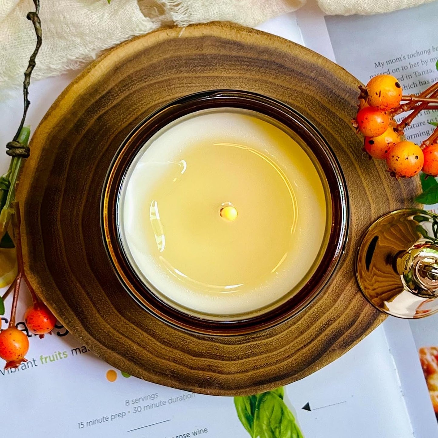 KOTKAS Lavender Eucalyptus Scented Candles - 8oz Natural Scented Soy Candles for Home Non Toxic Aromatherapy Lavender Candles Gifts for Women Bath Relaxing Calming Soothing Relaxation Stress Relief