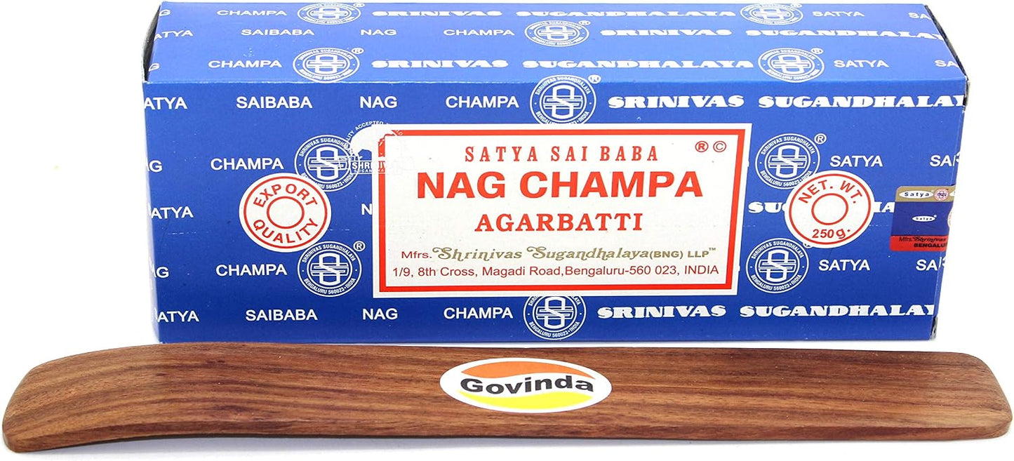 Govinda - Bangalore (BNG) Nag Champa Argarbatti 250 Grams with Incense Holder