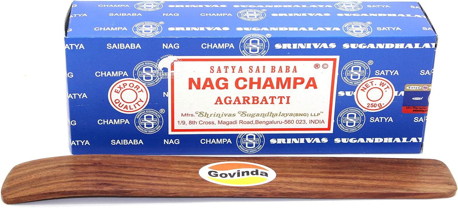 Govinda - Bangalore (BNG) Nag Champa Argarbatti 250 Grams with Incense Holder