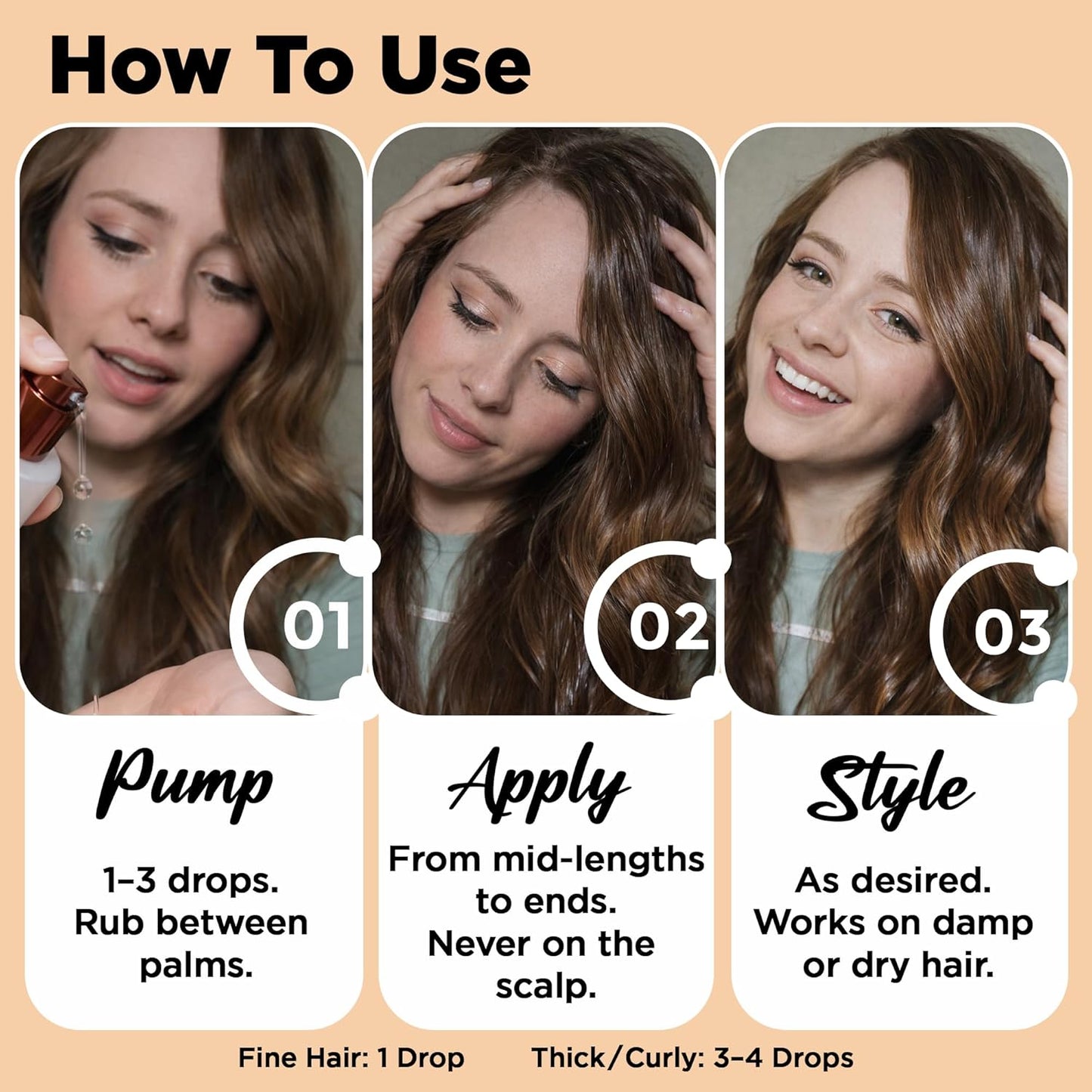Herstyler Argan Oil Serum for Natural Shine - Anti-Frizz Straightening Serum for Damaged Tresses (Pack of 2)