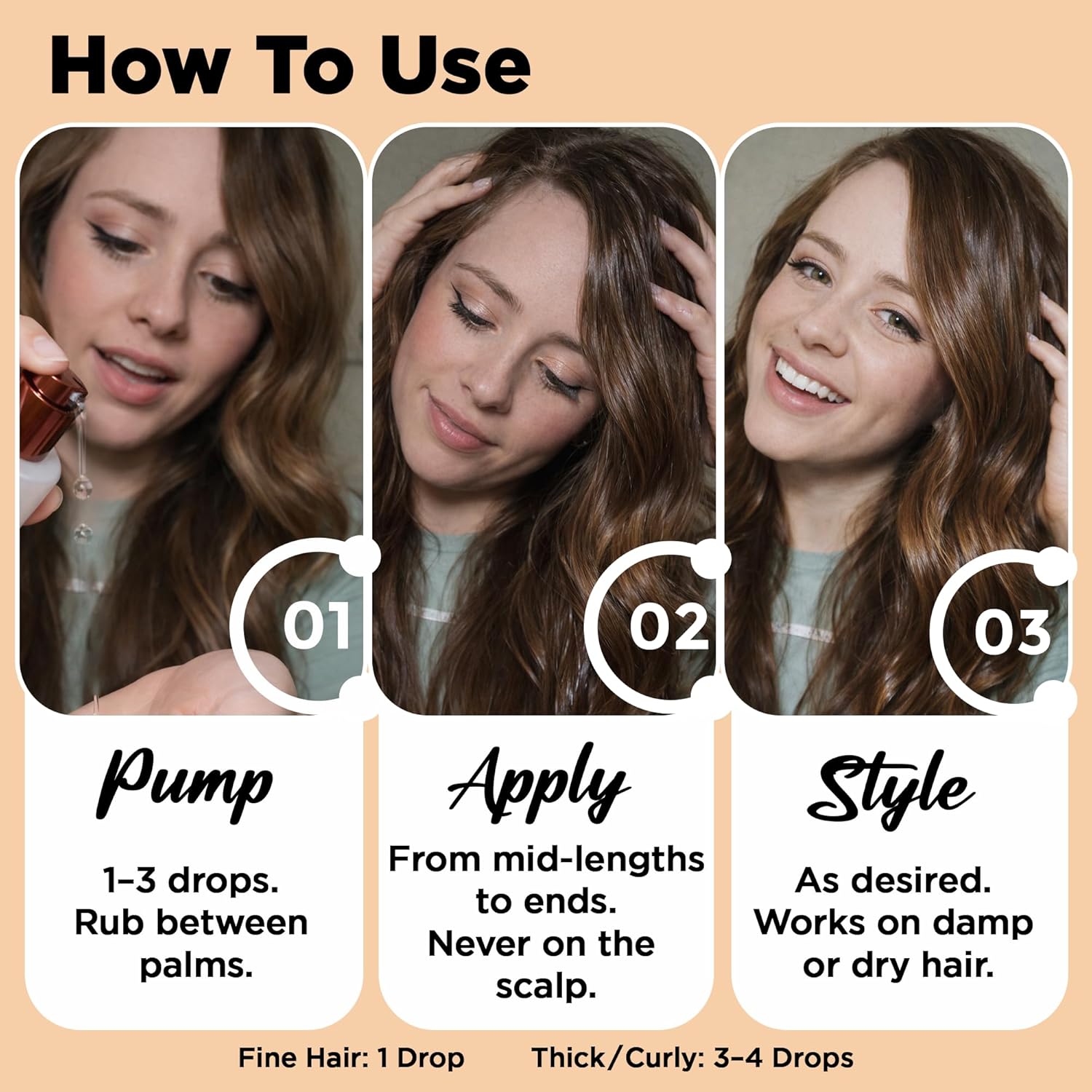 Herstyler Argan Oil Serum for Natural Shine - Anti-Frizz Straightening Serum for Damaged Tresses (Pack of 2)