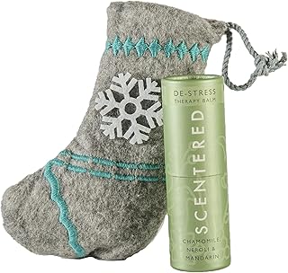 Scentered Aromatherapy De-Stress Balm Christmas Stocking Gift for Stress Relief - Essential Oil Roll On with Chamomile & Rosemary - Calming Relaxation - Self-Care Stocking Stuffers for Women