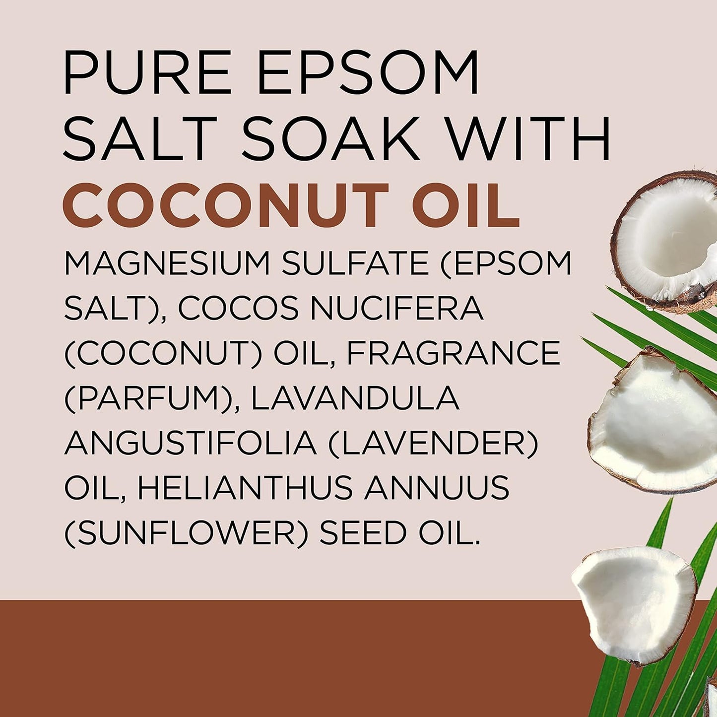 Dr Teal's Epsom Salt Magnesium Soak, Nourish & Protect with Coconut Oil, 3 lbs (Pack of 4)
