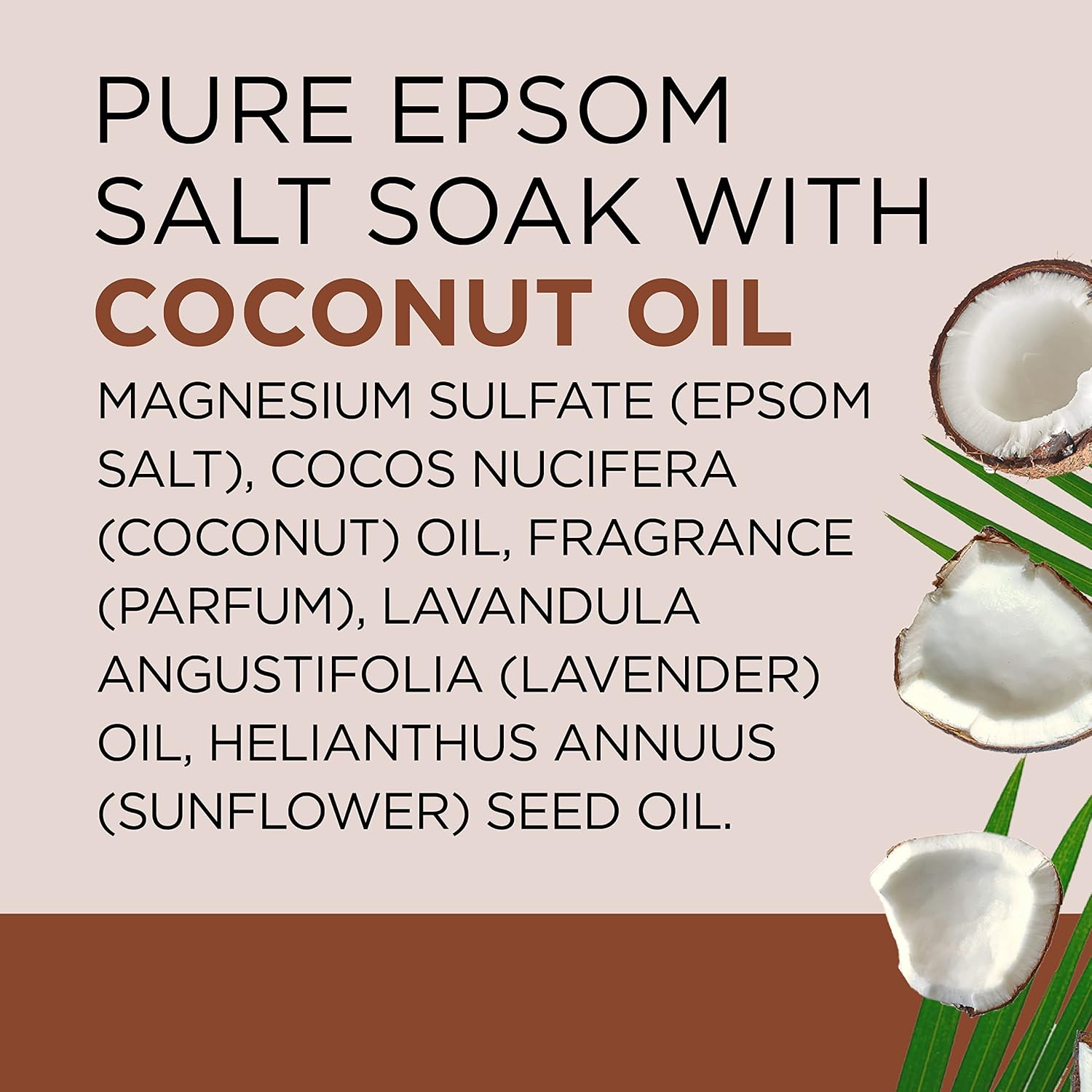 Dr Teal's Epsom Salt Magnesium Soak, Nourish & Protect with Coconut Oil, 3 lbs (Pack of 4)
