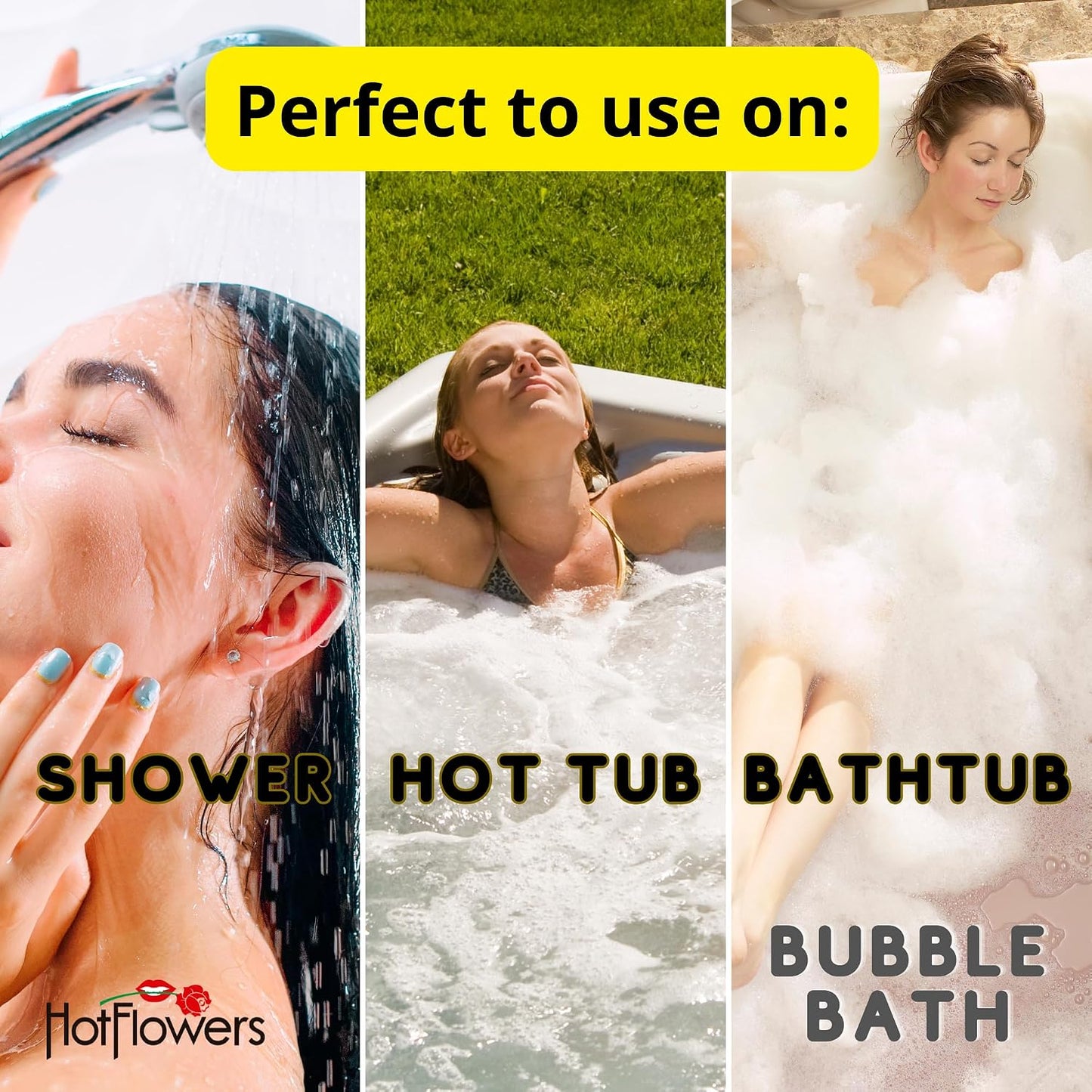 Hot Flowers Bubble Bath Scented – Women and Men Bath Foam Products – Relaxing, Foaming, and Moisturizing Adult Soak – Special Small Champagne-Shaped Pet Bottle - Strawberry with Champagne Scent (3)