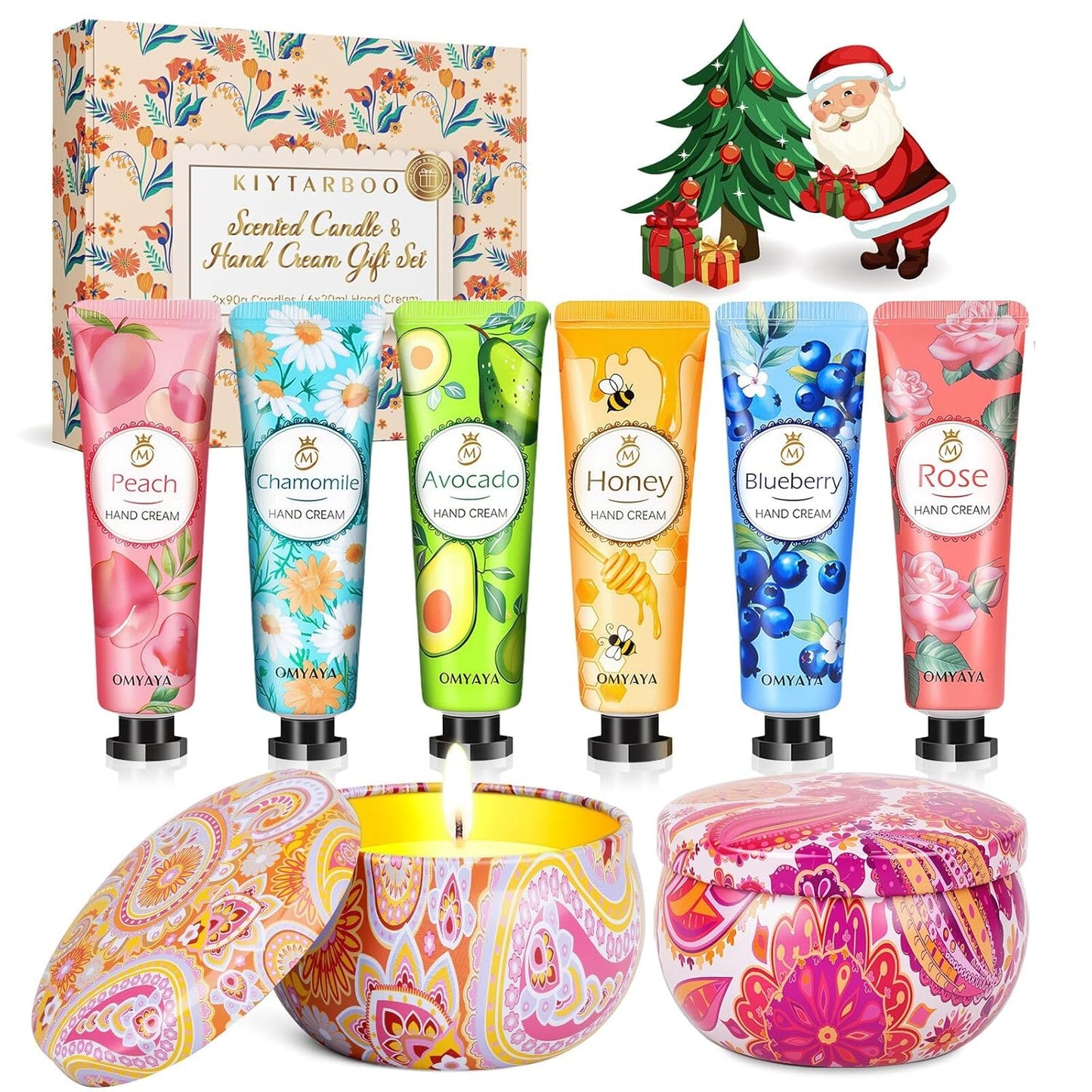 Candle Set, Gifts Set for Women, Teacher Appreciation Gift, Scented Candles & Hand Cream Lotion Set, Mother's Day Gift, Bithday Holiday Gifts for Nurse Her Friend Corworkers Mom Adults