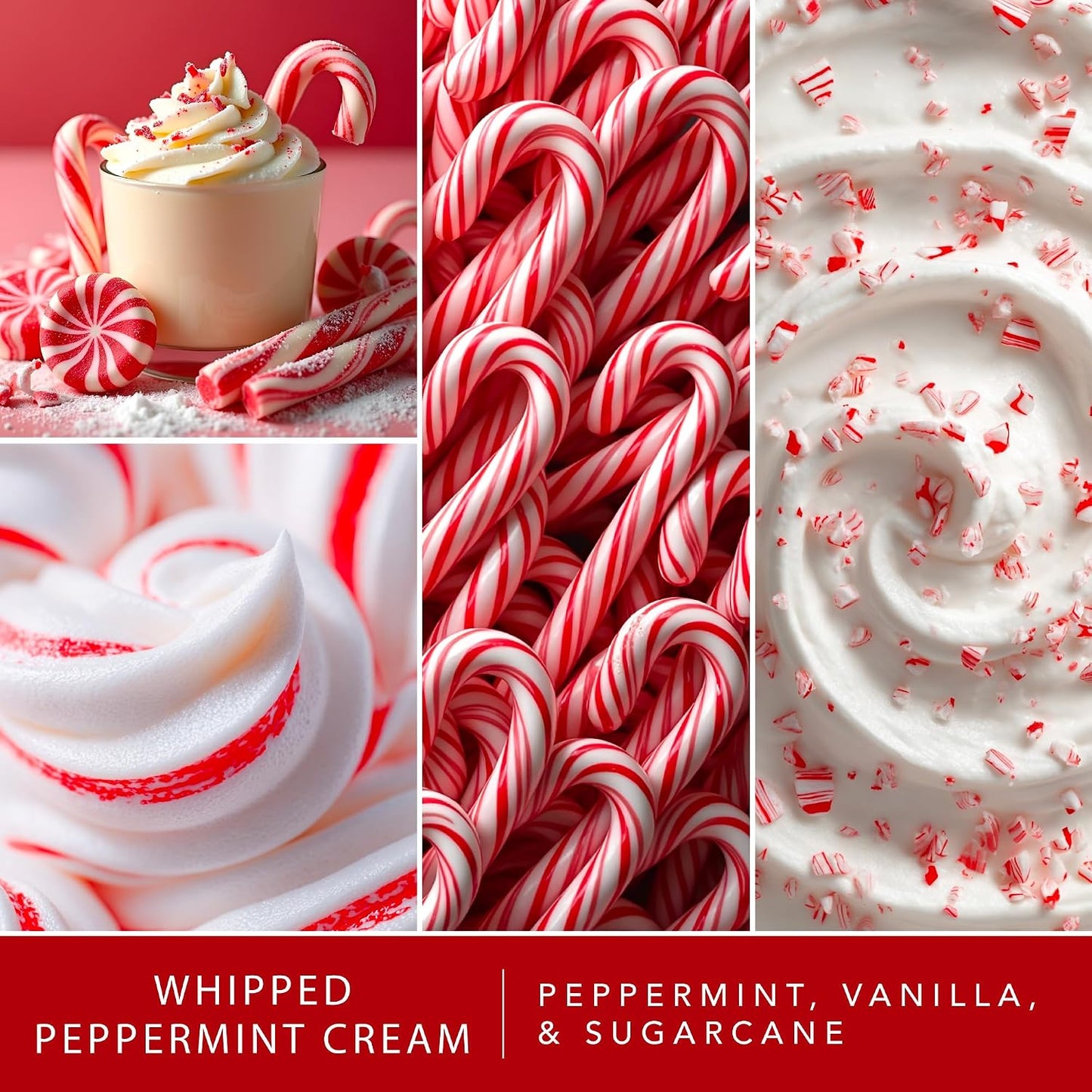Scentsationals Christmas Wax Melts Happy Holidays 4pk – Long Lasting, Strong Scent, Includes Eucalyptus Snow, Frosted Cranberry, No Place Like Home, & Whipped Peppermint Cream, 10oz (24 Cubes)