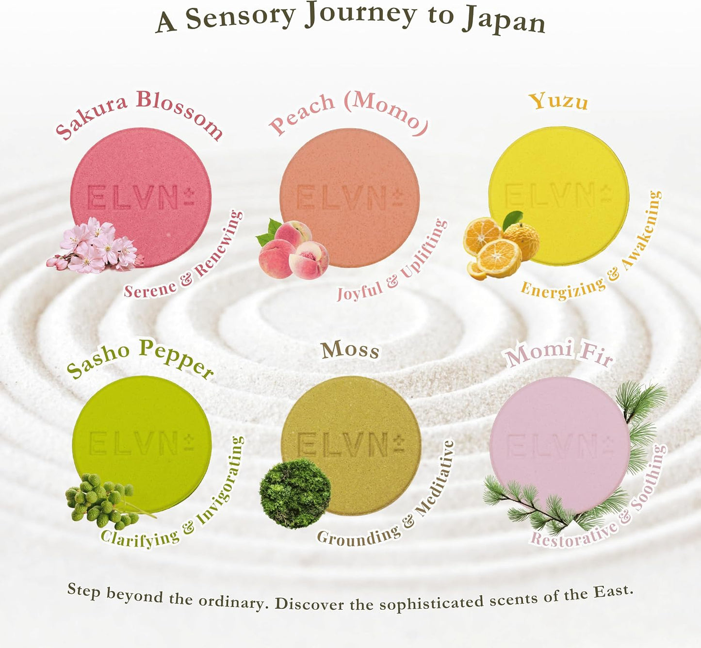 ELVN± Aromatherapy Shower Steamers - 12 Unique Japanese and Taiwan Scents - Natural Shower Bombs for Stress Relief, Focus & Sleep - Luxury Self Care Gifts for Women & Men - Sustainable Spa Kit