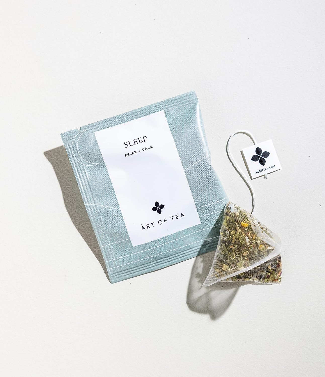 Art of Tea Sleep Tea Bags, 12 Pyramid Sachets, Herbal Tea, Chamomile Lavender Caffeine Free Tea, Relaxing Sleep Tea for Nighttime Wind Down