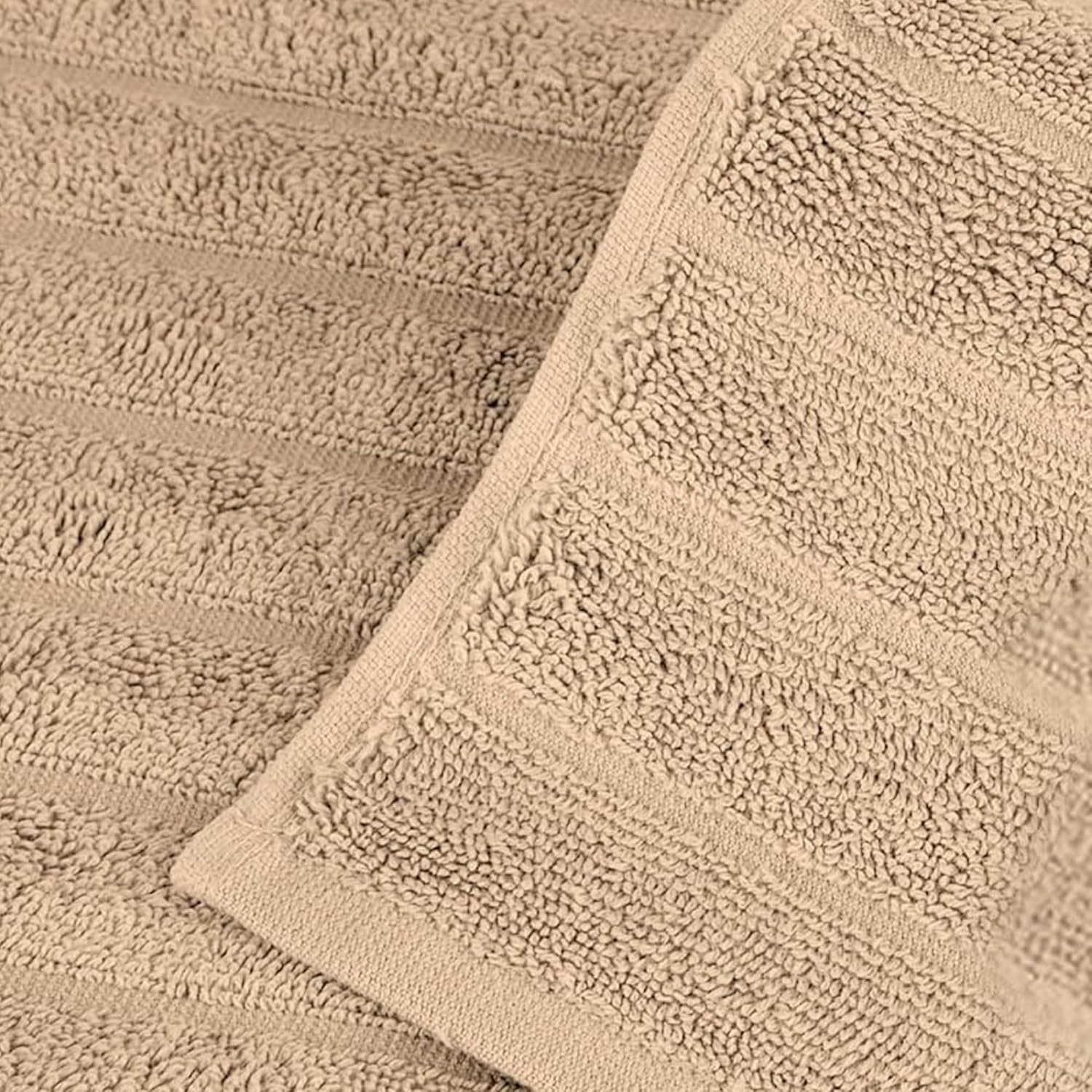 Classic Turkish Towels CTT Luxury 6 Piece Towel Set, 100% Turkish Cotton, Quick Drying, Highly Absorbent & Comfy, Includes 2 Bath Towels, 2 Hand Towels & 2 Washcloths | (Almond Beige)